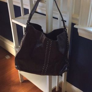 Michael Kors brown studded tote